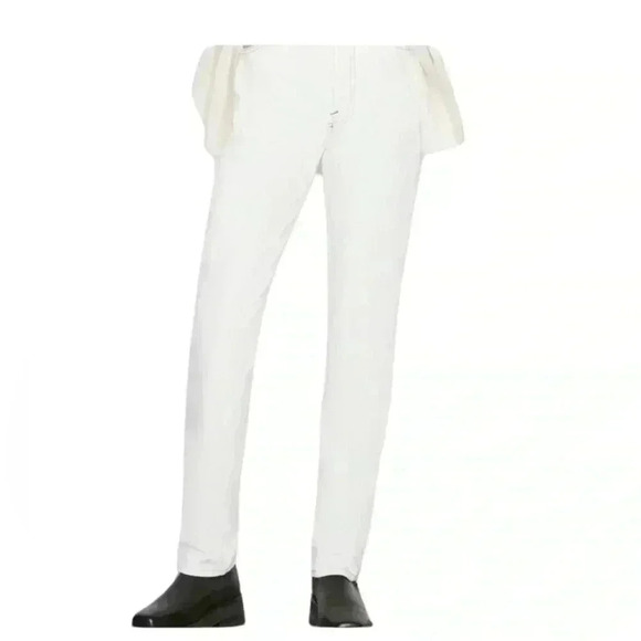 NWT FRAME Woman LE ITALIEN True Straight Cream Jeans Size 28 - Picture 6 of 16